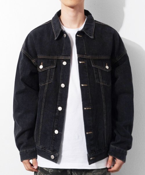 QT8 GARMENTS(キューティーエイトガーメント)の「BN Washing Denim Trucker (Black)(デニムジャケット・レディース・その他・MEDIUM/LARGE/X-LARGE)」の1枚目の写真
