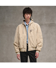 LMOOD（エルムード）の「ヘイリーウォッシュドコーデュロイフードパーカーベージュ（その他アウター）」