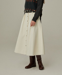 DENIM SKIRT (CREAM)