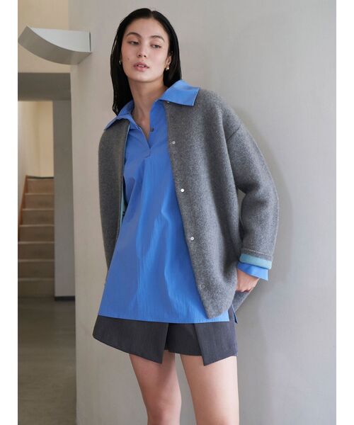 ELENDEEK（エレンディーク）の「CNラクーンミックスダブルカーディガン