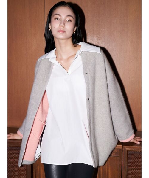 ELENDEEK（エレンディーク）の「CNラクーンミックスダブルカーディガン