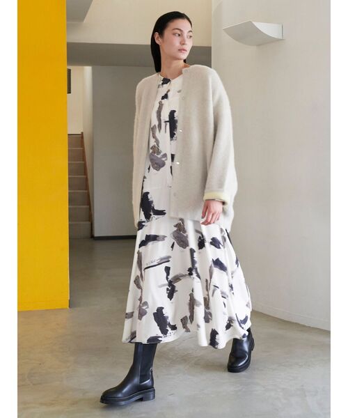 ELENDEEK（エレンディーク）の「CNラクーンミックスダブルカーディガン