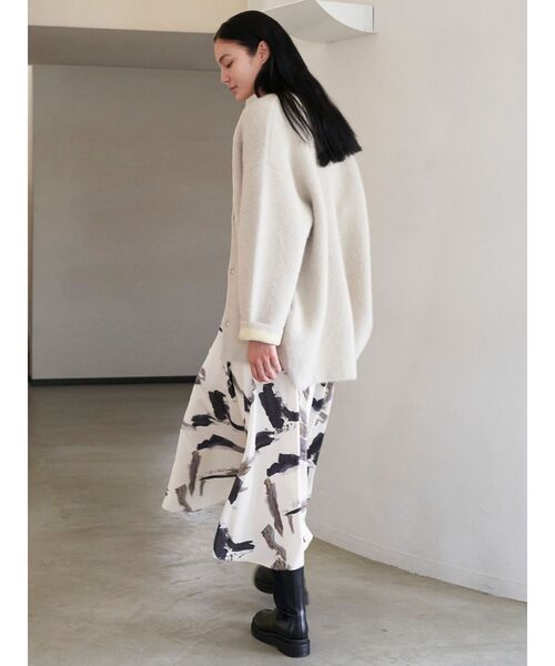 ELENDEEK（エレンディーク）の「CNラクーンミックスダブルカーディガン（カーディガン/ボレロ・レディース・グレー/ブラック/ライトイエロー/ベージュ/ライトグレー・01/02）」の21枚目の写真