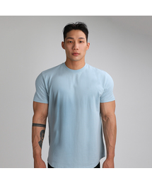 RVD（アールブイディー）の「Plain color modal mellow fit short-sleeved t-shirt (Pastel blue)（Tシャツ/カットソー・メンズ）」