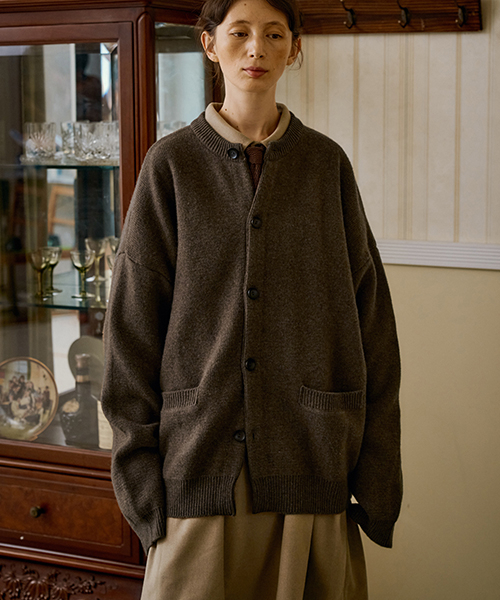 MALEN(マレン)の「ユニセックスカシミヤカーディガンブラウン(カーディガン/ボレロ・レディース・その他・MEDIUM/LARGE/X-LARGE)」の1枚目の写真