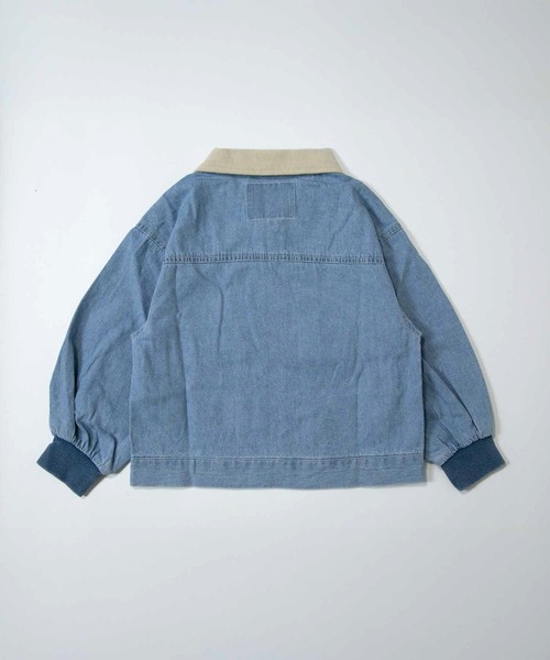 MAKE YOUR DAY（メイクユアデイ）の「ジップアップデニムブルゾン■80～140cm（デニムジャケット・キッズ・サックスブルー/ネイビー・80/90/100/110/120/130/140）」の22枚目の写真