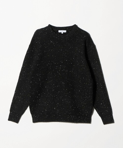 A DAY IN THE LIFE UNITED ARROWS(アデイインザライフユナイテッドアローズ)の「ミドルゲージ アゼ ネップ クルーネックニット-ウォッシャブル-<A DAY IN THE LIFE>(ニット/セーター・メンズ・ブラック/オフホワイト・M/L)」の1枚目の写真