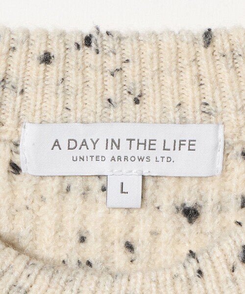 A DAY IN THE LIFE UNITED ARROWS(アデイインザライフユナイテッドアローズ)の「ミドルゲージ アゼ ネップ クルーネックニット-ウォッシャブル-<A DAY IN THE LIFE>(ニット/セーター・メンズ・ブラック/オフホワイト・M/L)」の10枚目の写真