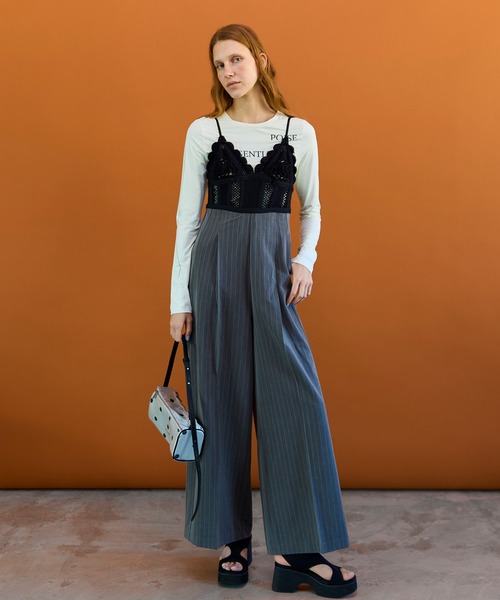 Crochet V-Neck All-in-One/クロシェビスチェオールインワン