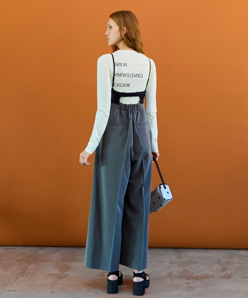 MAISON SPECIAL(メゾンスペシャル)の「Crochet V-Neck All-in-One/クロシェビスチェオールインワン(つなぎ/オールインワン・レディース・グレー/ブラック・38/36)」の6枚目の写真