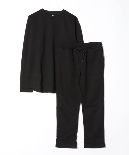 TETERA(テテラ)の「《TETERA/テテラ》SEN SET UP/ センセットアップ(Tシャツ/カットソー・レディース・ブラック/ベージュ・LARGE/X-LARGE)」の1枚目の写真