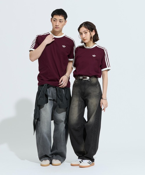 adidas(アディダス)の「スリーストライプ Tシャツ / アディダスオリジナルス adidas Originals(Tシャツ/カットソー・メンズ・イエロー/レッド/ホワイト/ブラック/ブルー・XX-LARGE/X-SMALL/SMALL/XX-SMALL/X-LARGE/MEDIUM/LARGE/3XL)」の6枚目の写真