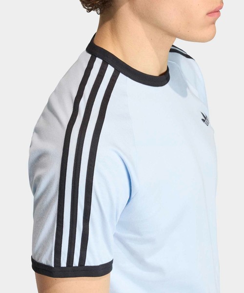 adidas（アディダス）の「スリーストライプ Tシャツ / アディダスオリジナルス adidas Originals（Tシャツ/カットソー・メンズ・イエロー/レッド/ホワイト/ブラック/ブルー・XX-LARGE/X-SMALL/SMALL/XX-SMALL/X-LARGE/MEDIUM/LARGE/3XL）」の9枚目の写真