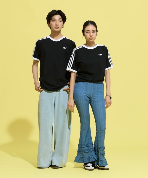 adidas(アディダス)の「スリーストライプ Tシャツ / アディダスオリジナルス adidas Originals(Tシャツ/カットソー・メンズ・イエロー/レッド/ホワイト/ブラック/ブルー/ブルー系その他/ブラウン・XX-LARGE/X-SMALL/SMALL/XX-SMALL/X-LARGE/MEDIUM/LARGE/3XL)」の14枚目の写真