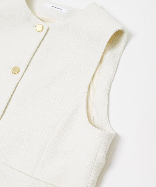 URBAN RESEARCH(アーバンリサーチ)の「ノーカラーツイードジレ(その他アウター・レディース・オフホワイト/ブラック系その他・FREE)」の11枚目の写真