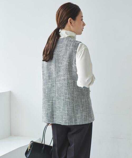 URBAN RESEARCH(アーバンリサーチ)の「ノーカラーツイードジレ(その他アウター・レディース・オフホワイト/ブラック系その他・FREE)」の15枚目の写真