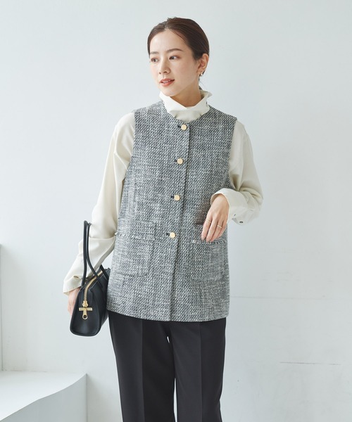 ノーカラーツイードジレ（ベスト）｜URBAN RESEARCH（アーバンリサーチ