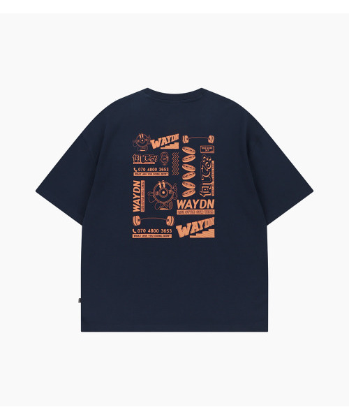 WAYDN(ウェイドゥン)の「カトゥニック OG オーバーサイズ 半袖 ネイビー(Tシャツ/カットソー・メンズ・その他・MEDIUM/LARGE/X-LARGE)」の1枚目の写真