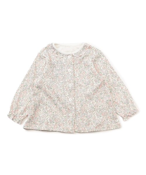 Ampersand（アンパサンド）の「【リンク】小花柄前あきパジャマ（ルームウェア/パジャマ・キッズ・ピンク/サックスブルー・110/100/90/80/140/130/120）」の3枚目の写真