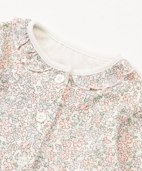 Ampersand（アンパサンド）の「【リンク】小花柄前あきパジャマ（ルームウェア/パジャマ・キッズ・ピンク/サックスブルー・110/100/90/80/140/130/120）」の8枚目の写真