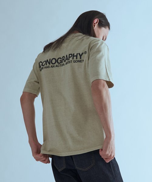 ICONOGRAPHY(アイコノグラフィー)の「PIGMENT PROTOTYPE BE(Tシャツ/カットソー・メンズ・ベージュ・MEDIUM)」の1枚目の写真