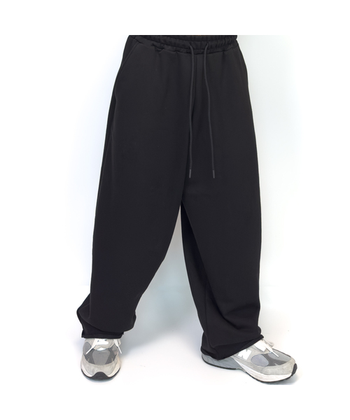 PACIENCIA(パシエンシア)の「ソフトエッジワイドパンツ(スウェットパンツ・メンズ・ライトグレー/ブラック/グレー・MEDIUM/LARGE/X-LARGE/XX-LARGE)」の2枚目の写真