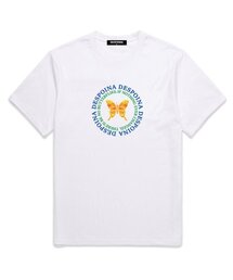 OUSE（オウズ）の「Butterfly Mosaic Overfit Short Sleeve T-Shirt (DS001) White（Tシャツ/カットソー・メンズ）」