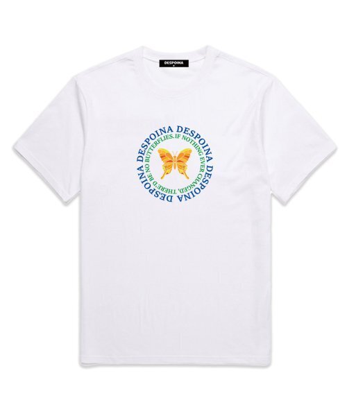 OUSE(オウズ)の「バタフライモザイクオーバーサイズ半袖Tシャツ (DS001) ホワイト(Tシャツ/カットソー・レディース・その他・SMALL/LARGE/X-LARGE/XX-LARGE/MEDIUM)」の1枚目の写真