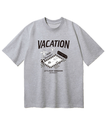 サマー バケーション オーバーサイズ 半袖Tシャツ [メランジェグレー]