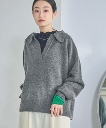 LAKOLE | 7ゲージ襟付スキッパーニットプルオーバー / 637042(ニット/セーター)