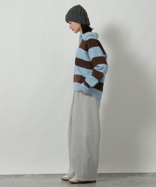 LAKOLE（ラコレ）の「7ゲージ襟付スキッパーニットプルオーバー / 637042（ニット/セーター・レディース・ライトブルー/チャコール/ネイビー・FREE）」の20枚目の写真