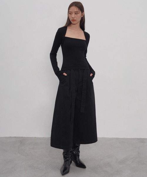 EIGHTHMONTH（エイスマンス）の「ベルトクロップドパンツ EM25a158【EIGHTHMONTH】【2025AW】（その他パンツ・レディース・ブラック・L/M/S）」の7枚目の写真