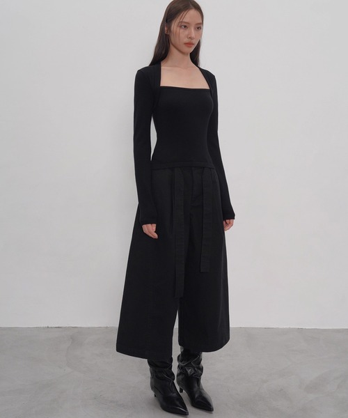 EIGHTHMONTH（エイスマンス）の「ベルトクロップドパンツ EM25a158【EIGHTHMONTH】【2025AW】（その他パンツ・レディース・ブラック・L/M/S）」の8枚目の写真