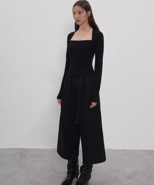 EIGHTHMONTH（エイスマンス）の「ベルトクロップドパンツ EM25a158【EIGHTHMONTH】【2025AW】（その他パンツ・レディース・ブラック・L/M/S）」の9枚目の写真