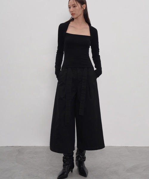EIGHTHMONTH（エイスマンス）の「ベルトクロップドパンツ EM25a158【EIGHTHMONTH】【2025AW】（その他パンツ・レディース・ブラック・L/M/S）」の10枚目の写真