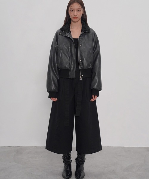 EIGHTHMONTH（エイスマンス）の「ベルトクロップドパンツ EM25a158【EIGHTHMONTH】【2025AW】（その他パンツ・レディース・ブラック・L/M/S）」の12枚目の写真