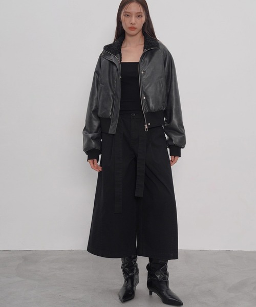EIGHTHMONTH（エイスマンス）の「ベルトクロップドパンツ EM25a158【EIGHTHMONTH】【2025AW】（その他パンツ・レディース・ブラック・L/M/S）」の14枚目の写真