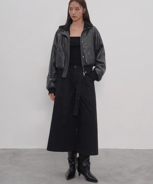 EIGHTHMONTH（エイスマンス）の「ベルトクロップドパンツ EM25a158【EIGHTHMONTH】【2025AW】（その他パンツ・レディース・ブラック・L/M/S）」の15枚目の写真