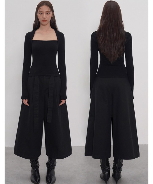 EIGHTHMONTH（エイスマンス）の「ベルトクロップドパンツ EM25a158【EIGHTHMONTH】【2025AW】（その他パンツ・レディース・ブラック・L/M/S）」の18枚目の写真