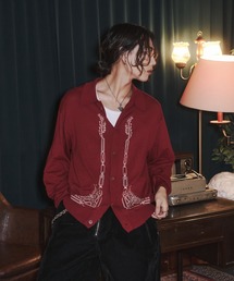 INTER FACTORY（インターファクトリー）の「takumu（MUU STUDIO） - Embroidered shirt cardigan / 刺繍シャツカーディガン（カーディガン/ボレロ）」