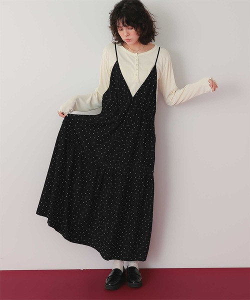 titivate（ティティベイト）の「コンパクトヘンリーネックロングスリーブトップス（Tシャツ/カットソー・レディース・グレー/ブラック系その他/アイボリー/ブラック/グレー系その他/ドット・L/M）」の11枚目の写真