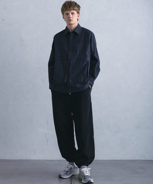 +phenix(プラスフェニックス)の「【WEB・直営店限定】+phenix(プラスフェニックス)CARGO SHIRT JACKET カーゴ シャツ ジャケット(シャツ/ブラウス・メンズ・グレー/ブラウン・M/L)」の5枚目の写真