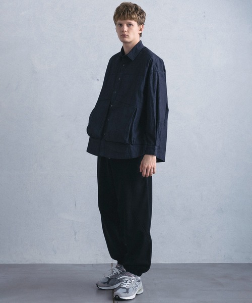 +phenix(プラスフェニックス)の「【WEB・直営店限定】+phenix(プラスフェニックス)CARGO SHIRT JACKET カーゴ シャツ ジャケット(シャツ/ブラウス・メンズ・グレー/ブラウン・M/L)」の6枚目の写真