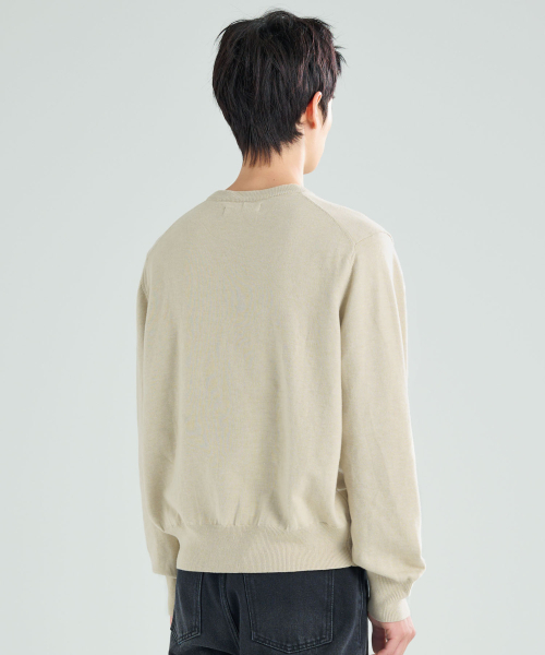ZPLISH（ジプリシュ）の「プレーンVネックニットオートミール（ニット/セーター・メンズ・その他・MEDIUM/LARGE）」の3枚目の写真