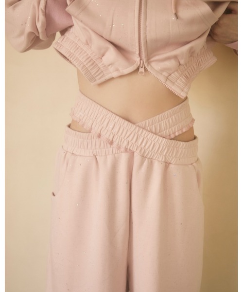 ラメクロススウェットパンツ（スウェットパンツ）｜TITTY&CO.（ティ