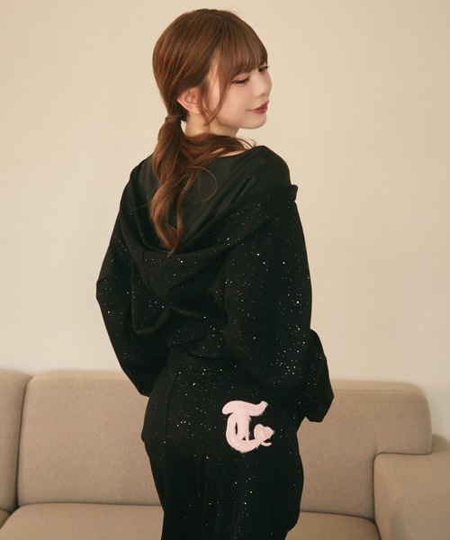 TITTY&CO.(ティティーアンドコー)の「ラメクロススウェットパンツ(スウェットパンツ・レディース・ライトグレー/ピンク/ブラック/グレー・FREE/SMALL/MEDIUM)」の10枚目の写真