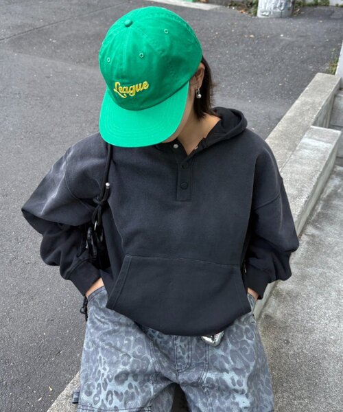 CIAOPANIC TYPY（チャオパニックティピー）の「UNISEXチェーンステッチロゴキャップ（キャップ・レディース・ブルー/グリーン/ピンク/ネイビー/ブラック・ONE SIZE）」の14枚目の写真