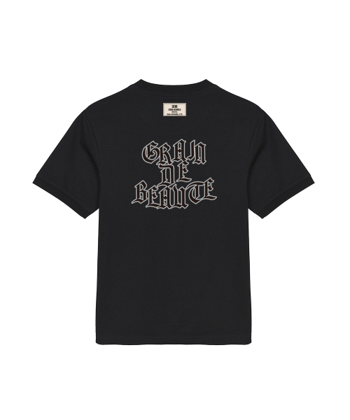 GRAIN DE BEAUTE（グランデボーテ）の「BACK LOGO T-SHIRT 01 [BLACK]（Tシャツ/カットソー・レディース・ブラック・S/M/L/XL）」の5枚目の写真