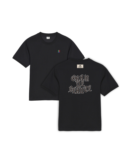 GRAIN DE BEAUTE（グランデボーテ）の「BACK LOGO T-SHIRT 01 [BLACK]（Tシャツ/カットソー・レディース・ブラック・S/M/L/XL）」の6枚目の写真
