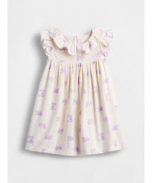 GAP | オーガニックコットン ラッフルフリル 襟付きワンピース (ベビー)(ワンピース)